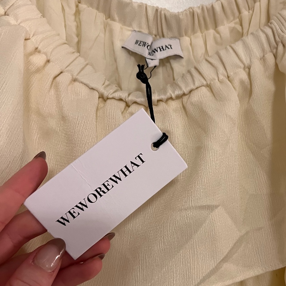 WeWoreWhat | Cream Ruffle Dress - Picture 3 of 4